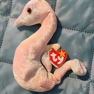 Ty Neon Seahorse Plush with Pastel Hues